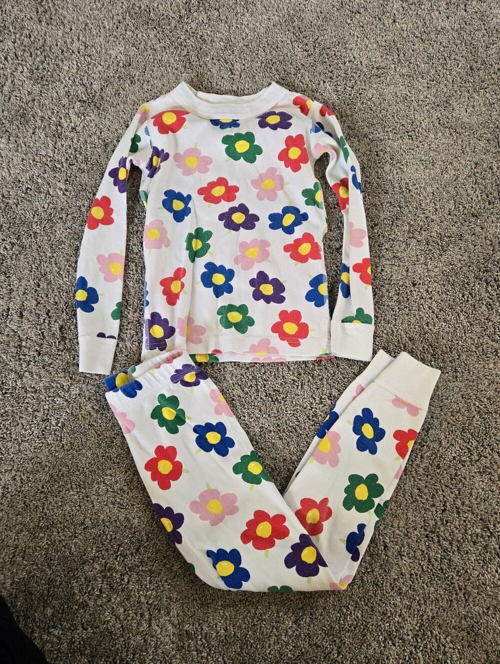 hanna Anderson pajamas girls flowers size 5